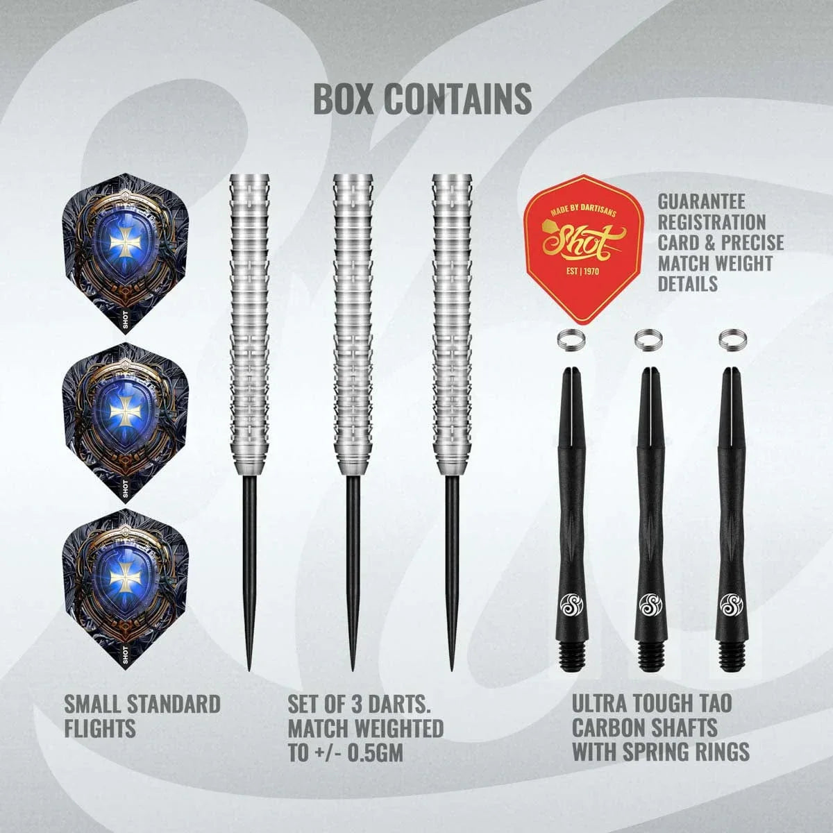 Shot Future Knights Ironsoul Steel Tip Darts Set