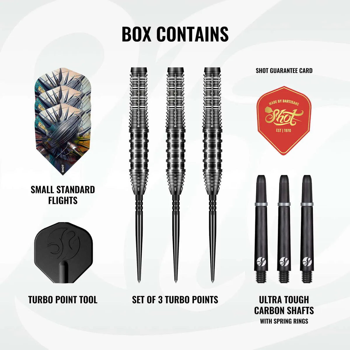 Shot AI Gnarly Rippah Steel Tip Darts Set