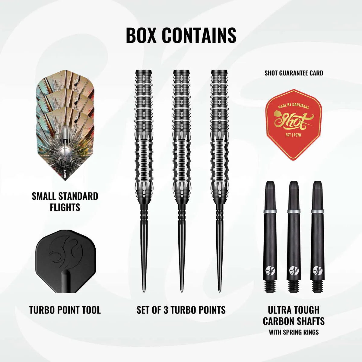 Shot AI Gnarly Shredda Steel Tip Darts Set