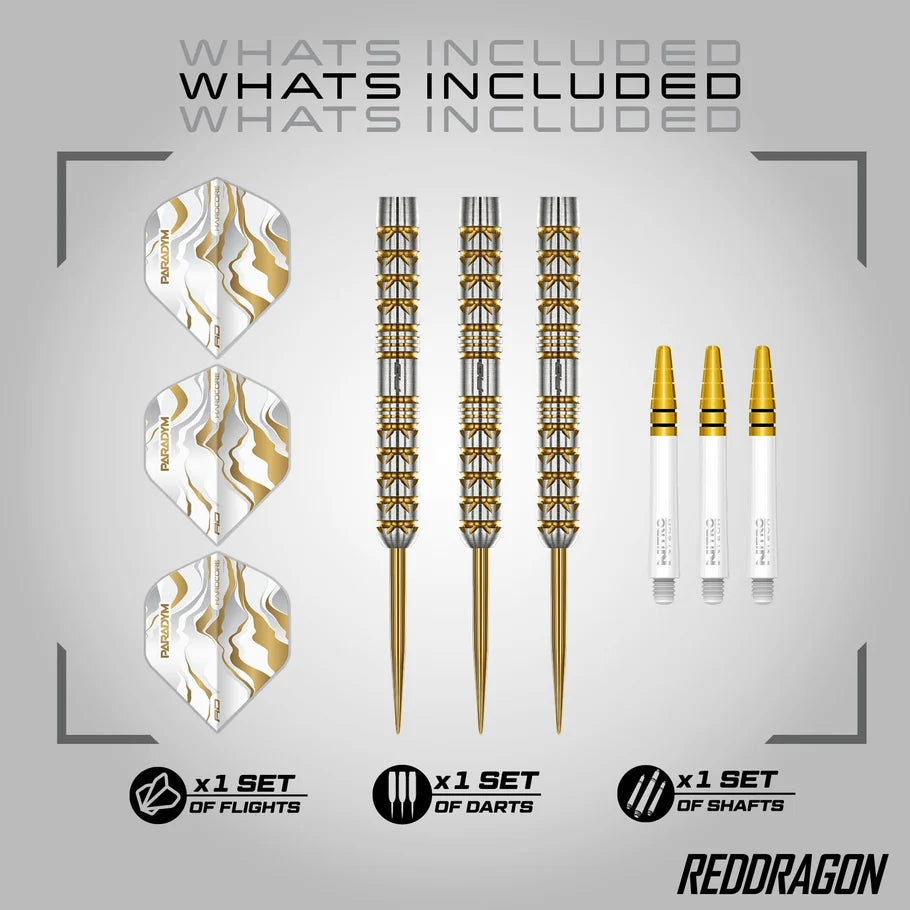 Red Dragon Paradym Gold Parallel Darts Set