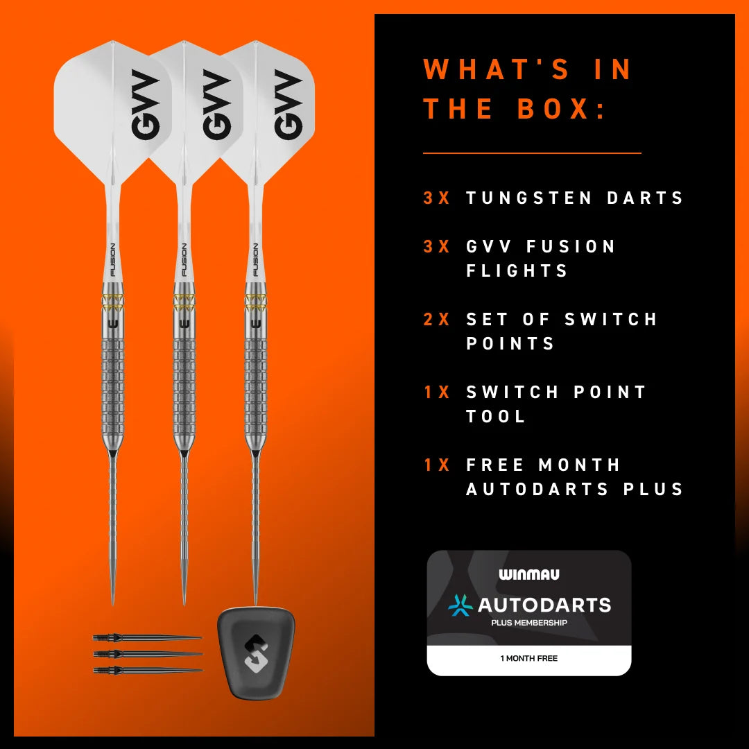 Winmau Gian van Veen W-Max 90% Switch Point Darts