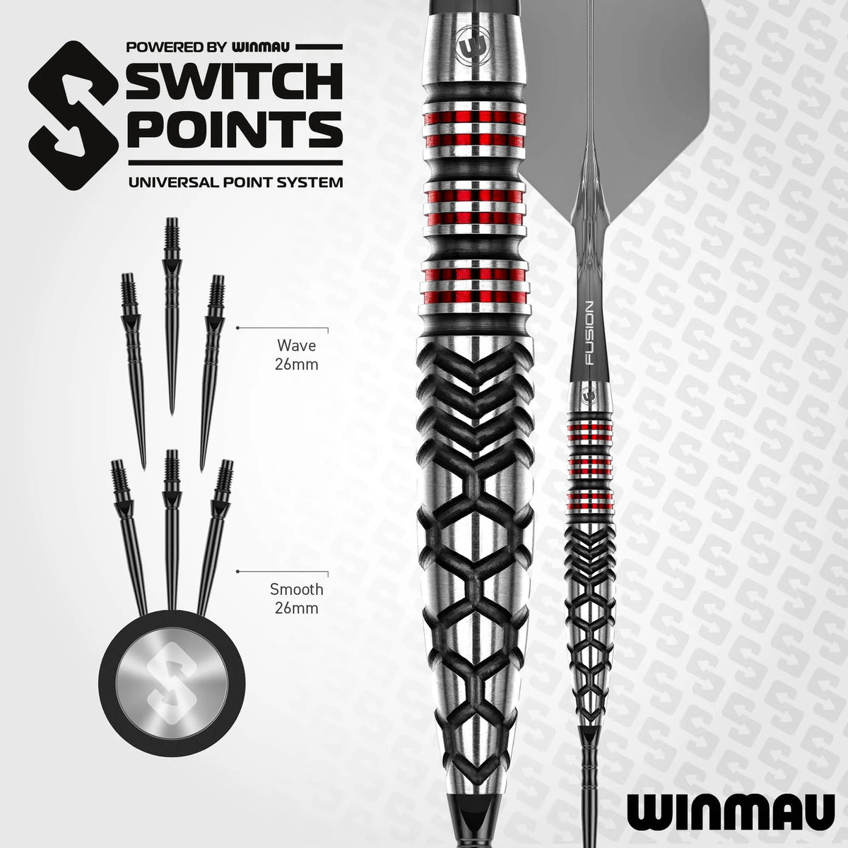 Winmau Fornax 90% Switch Point Darts Torpedo