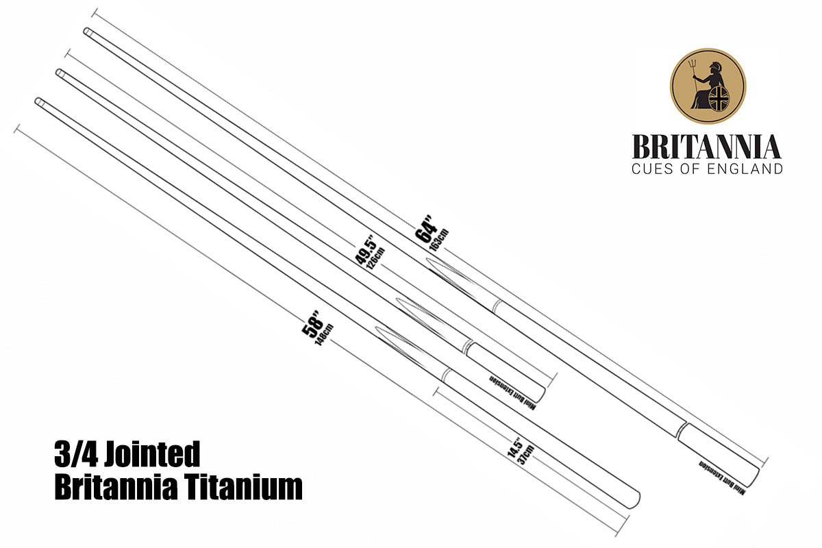 Britannia Hellfire ¾ Cue 58"