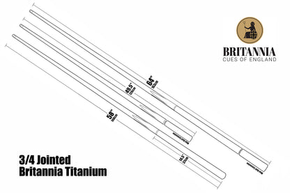 Britannia Hellfire ¾ Cue 58"