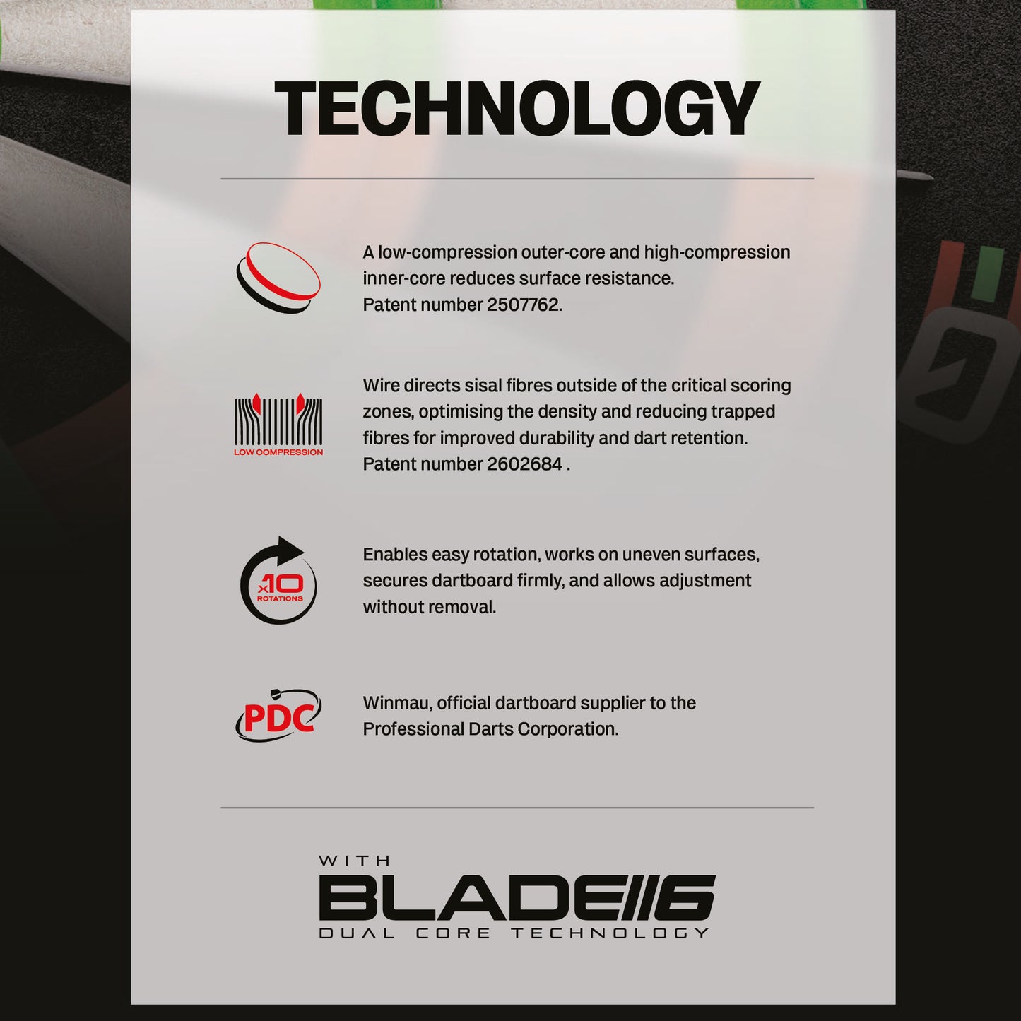 Equalizer Dartboard - Official PDC Training Dartboard