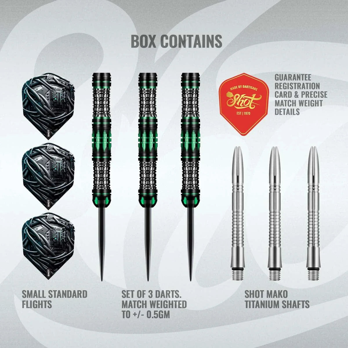 Shot AI Cyberpunk Steel Tip Dart Set