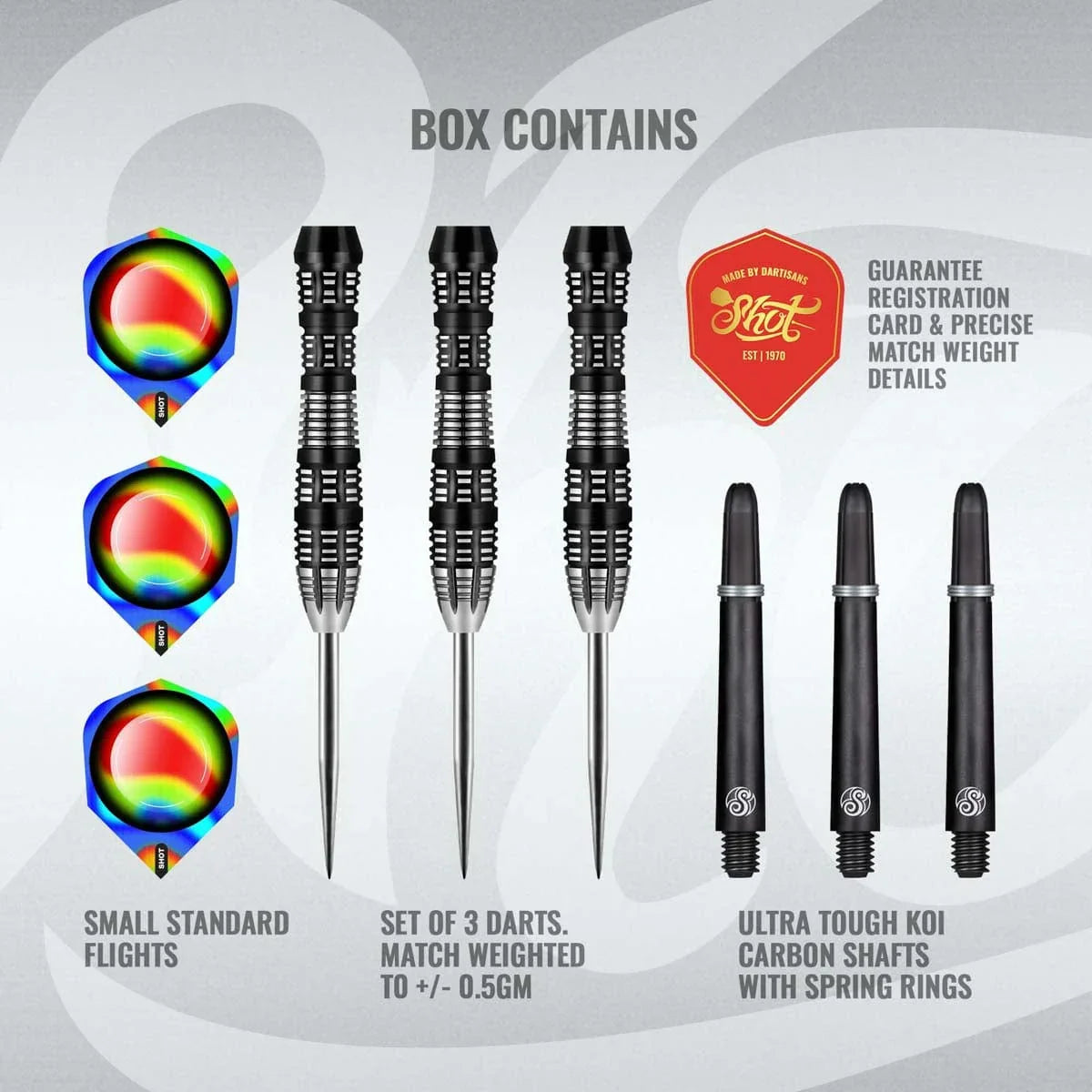 Shot AI Mimic Steel Tip Darts Set