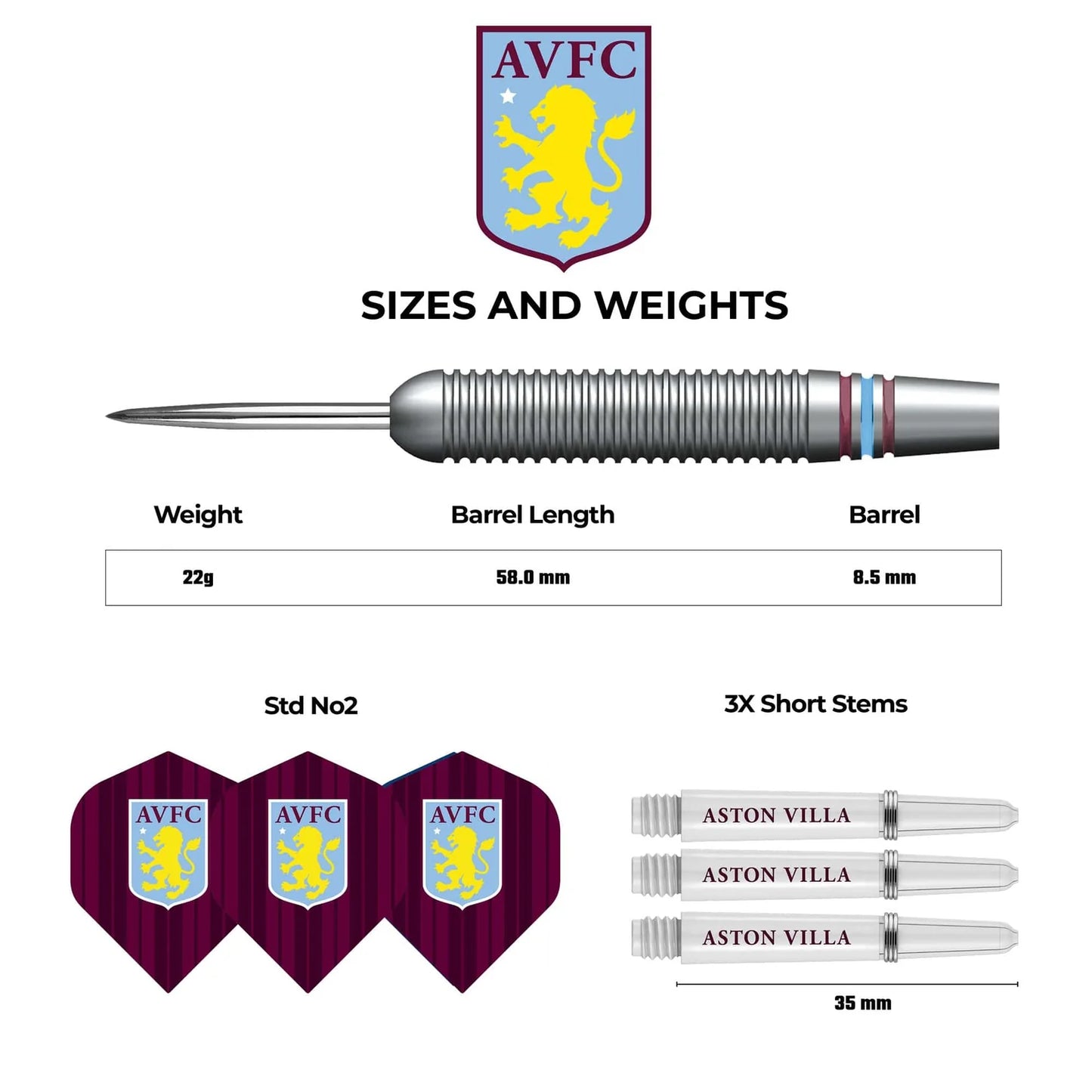 Aston Villa Brass Darts 22g