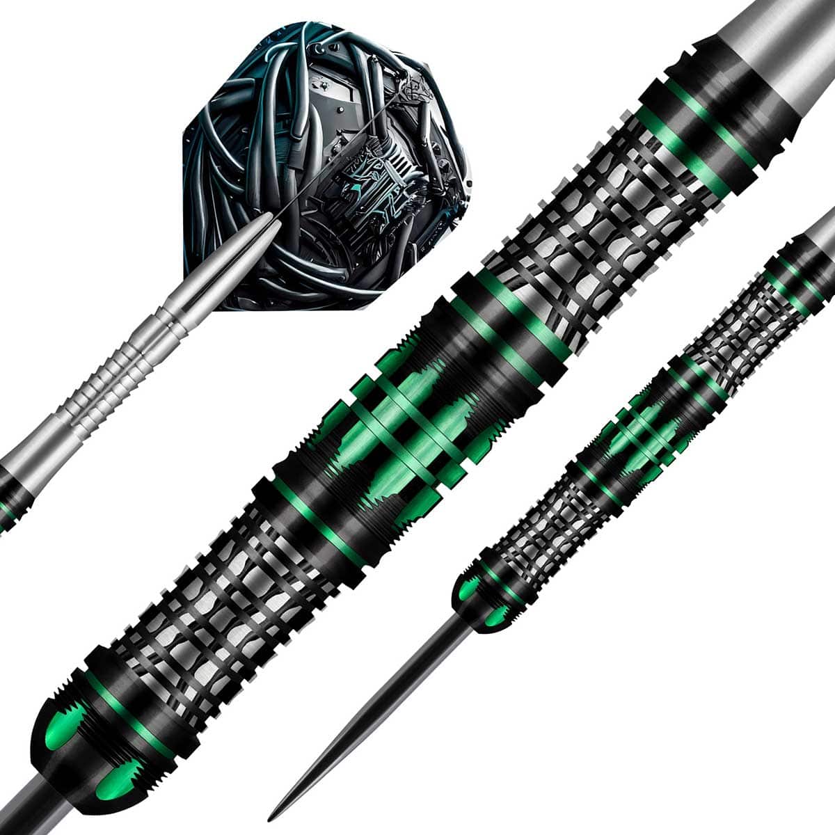 Shot AI Cyberpunk Steel Tip Dart Set