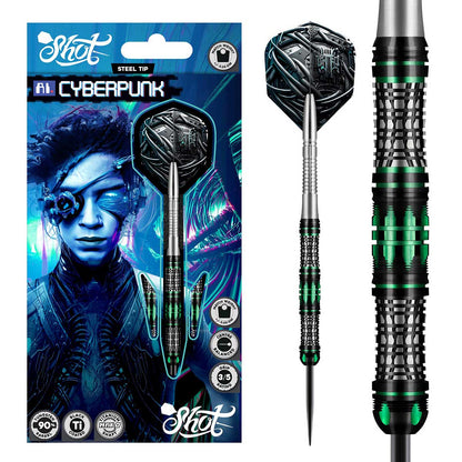 Shot AI Cyberpunk Steel Tip Dart Set