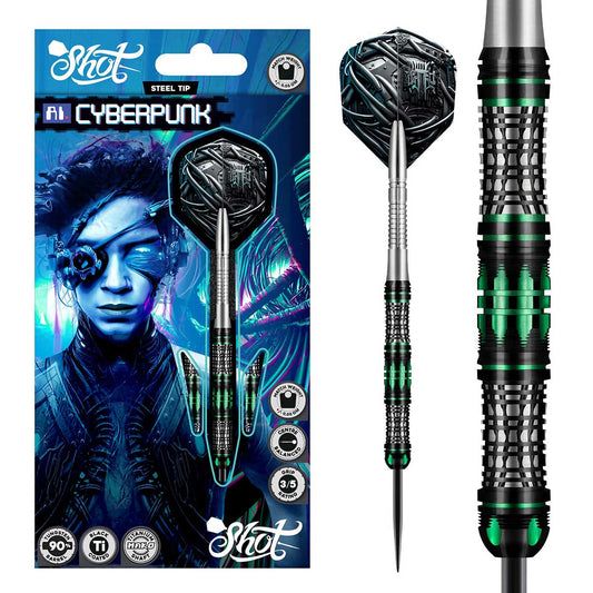 Shot AI Cyberpunk Steel Tip Dart Set