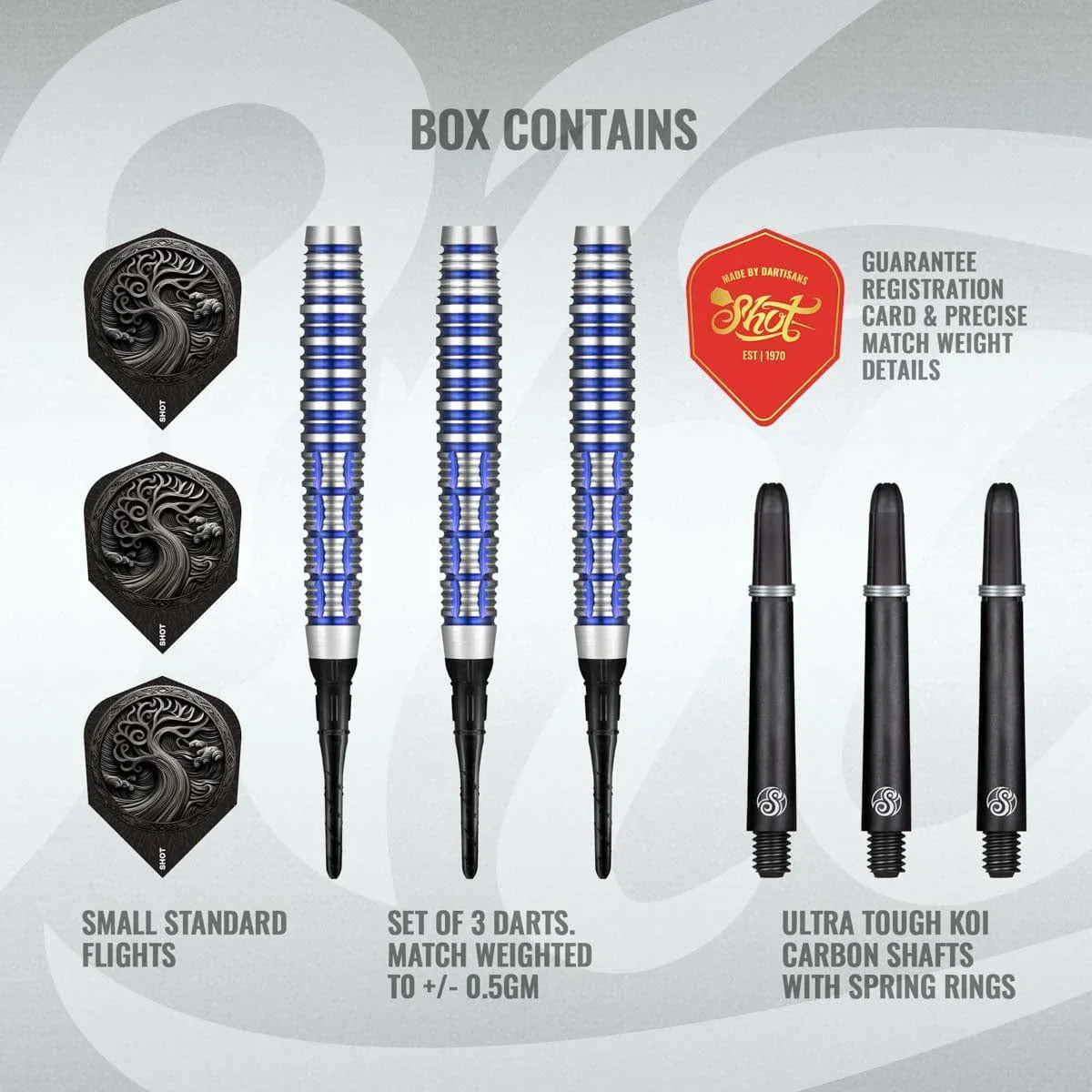 Shot Celt Toranos Steel Tip Darts Set