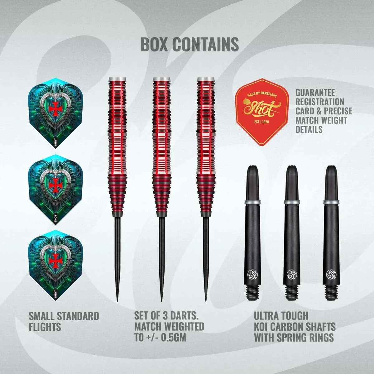 Shot Future Knights Dreadheart Steel Tip Darts Set