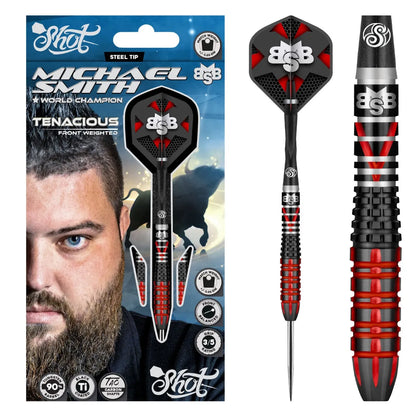 Shot Michael Smith Tenacious Steel Tip Darts Set