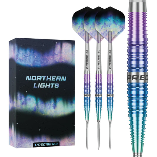 Precise 180 Northern Lights 90% Steel Tip Darts