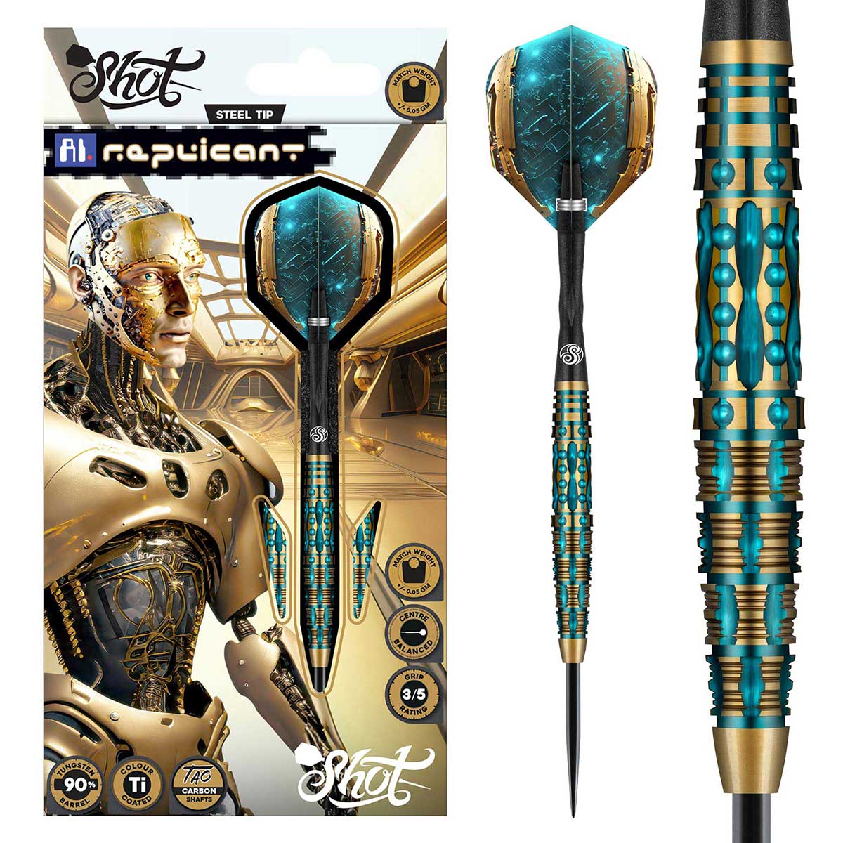Shot AI Replicant Steel Tip Dart Set