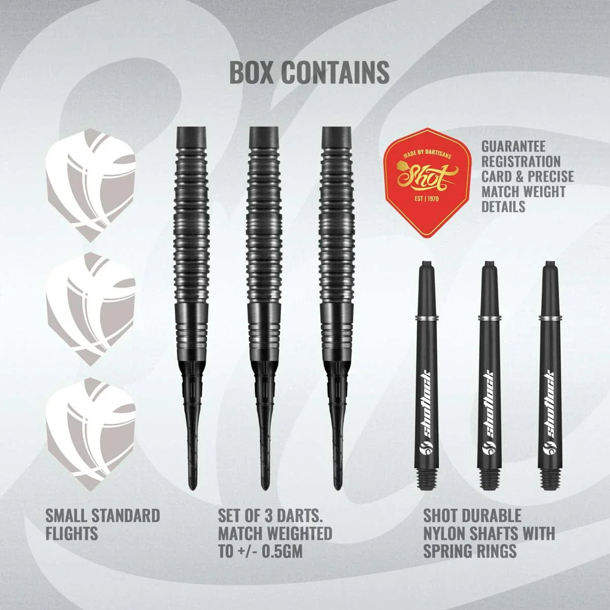 Shot Zen Series Satori Steel Tip Darts Set