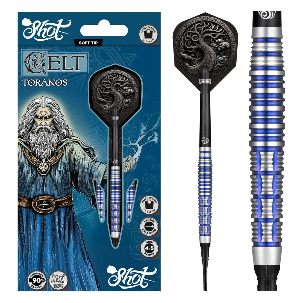 Shot Celt Toranos Steel Tip Darts Set