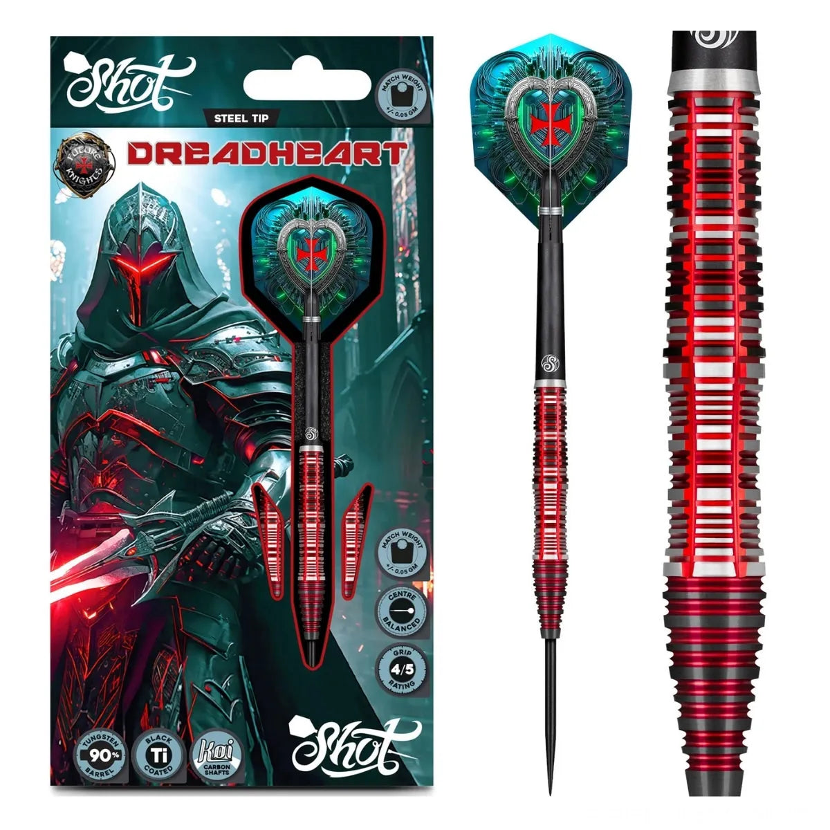 Shot Future Knights Dreadheart Steel Tip Darts Set
