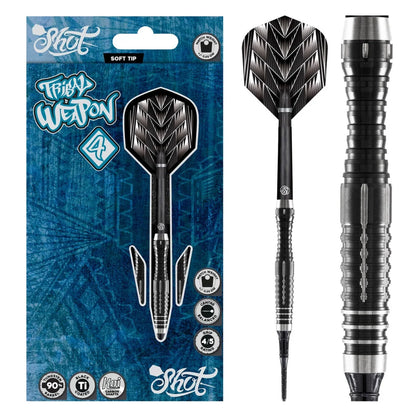 Shot Tribal Weapon 4 Series Steel Tip Darts Set