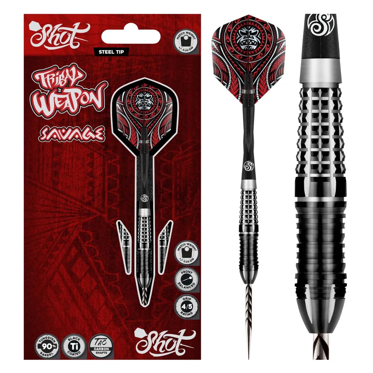 Shot Tribal Weapon Savage Steel Tip Darts Set