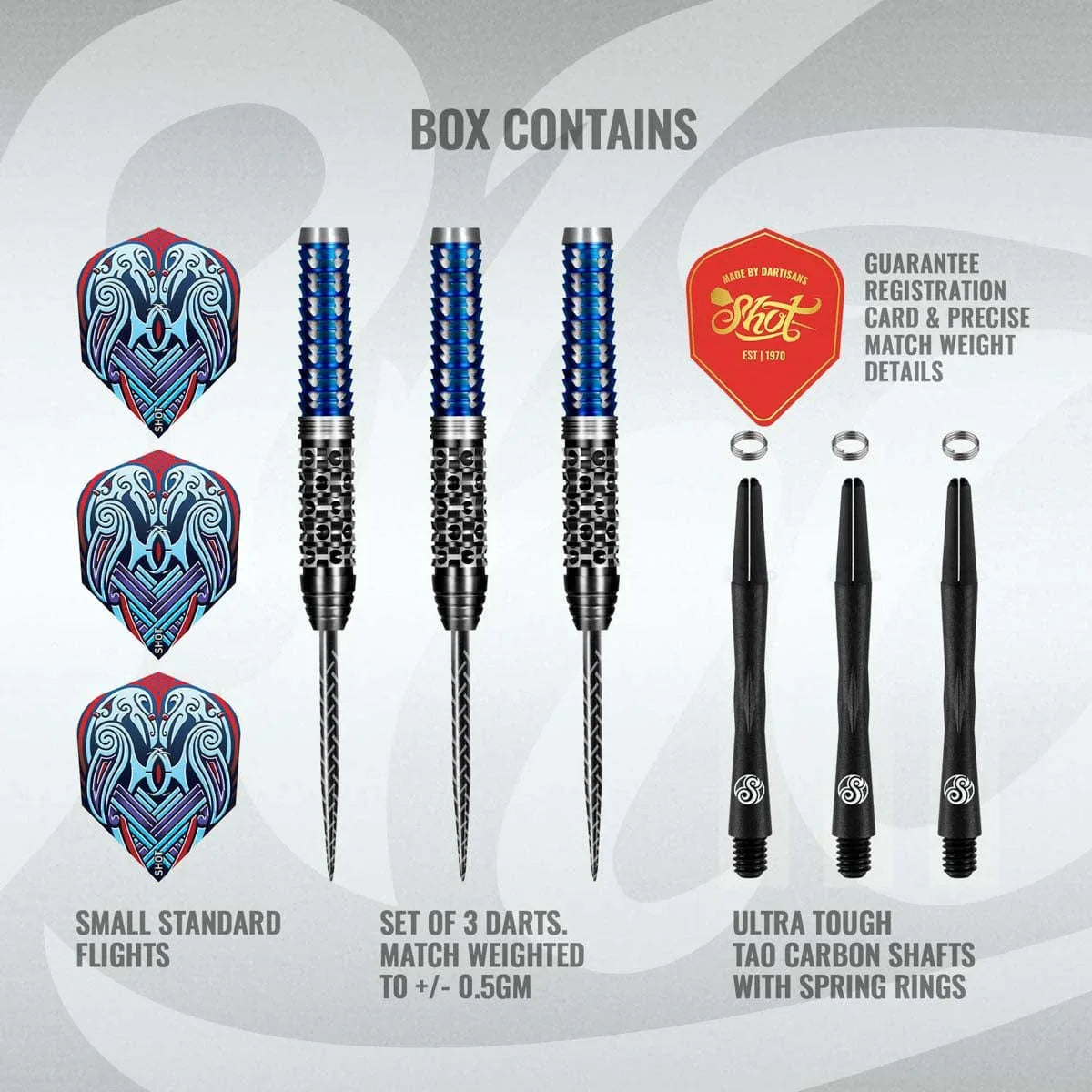 Shot Viking Raven Steel Tip Darts Set