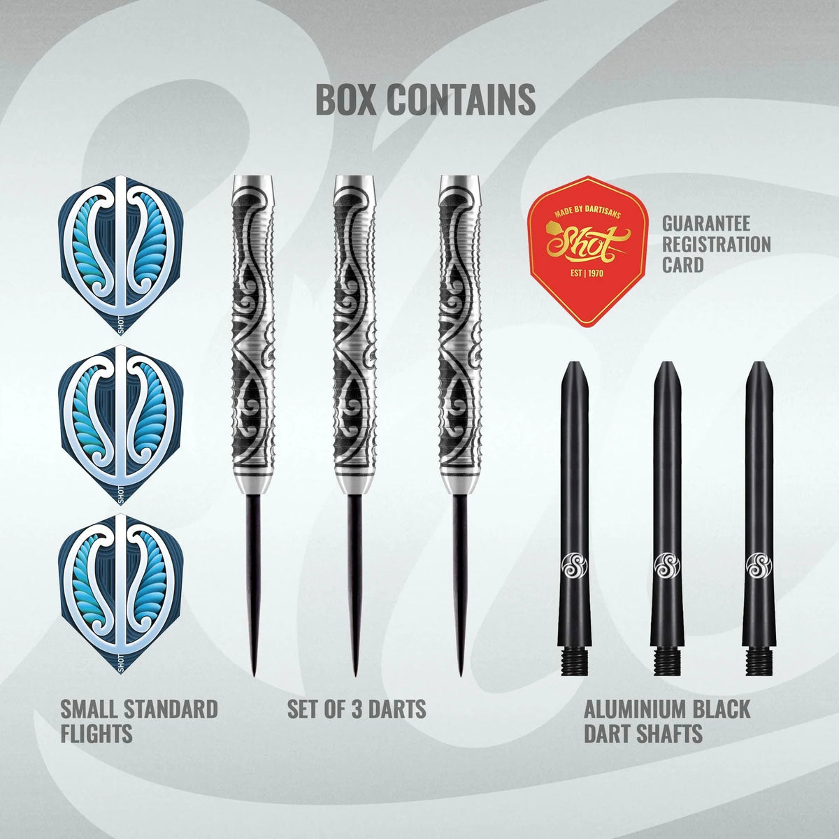 Shot Warrior Tipu Steel Tip Darts Set
