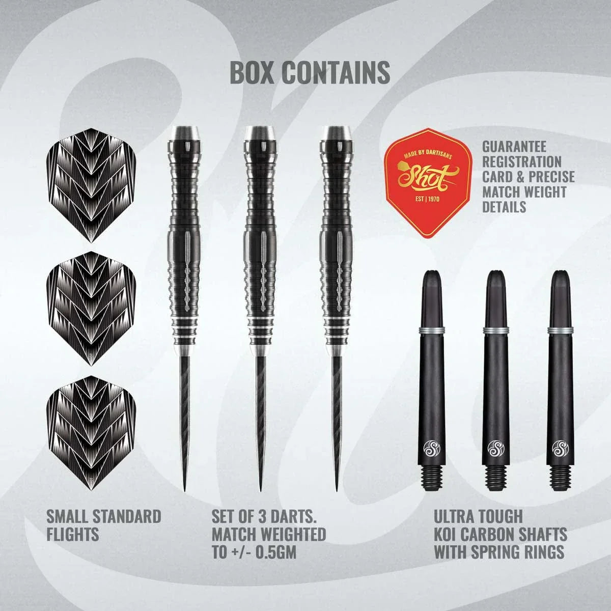 Shot Tribal Weapon 4 Series Steel Tip Darts Set