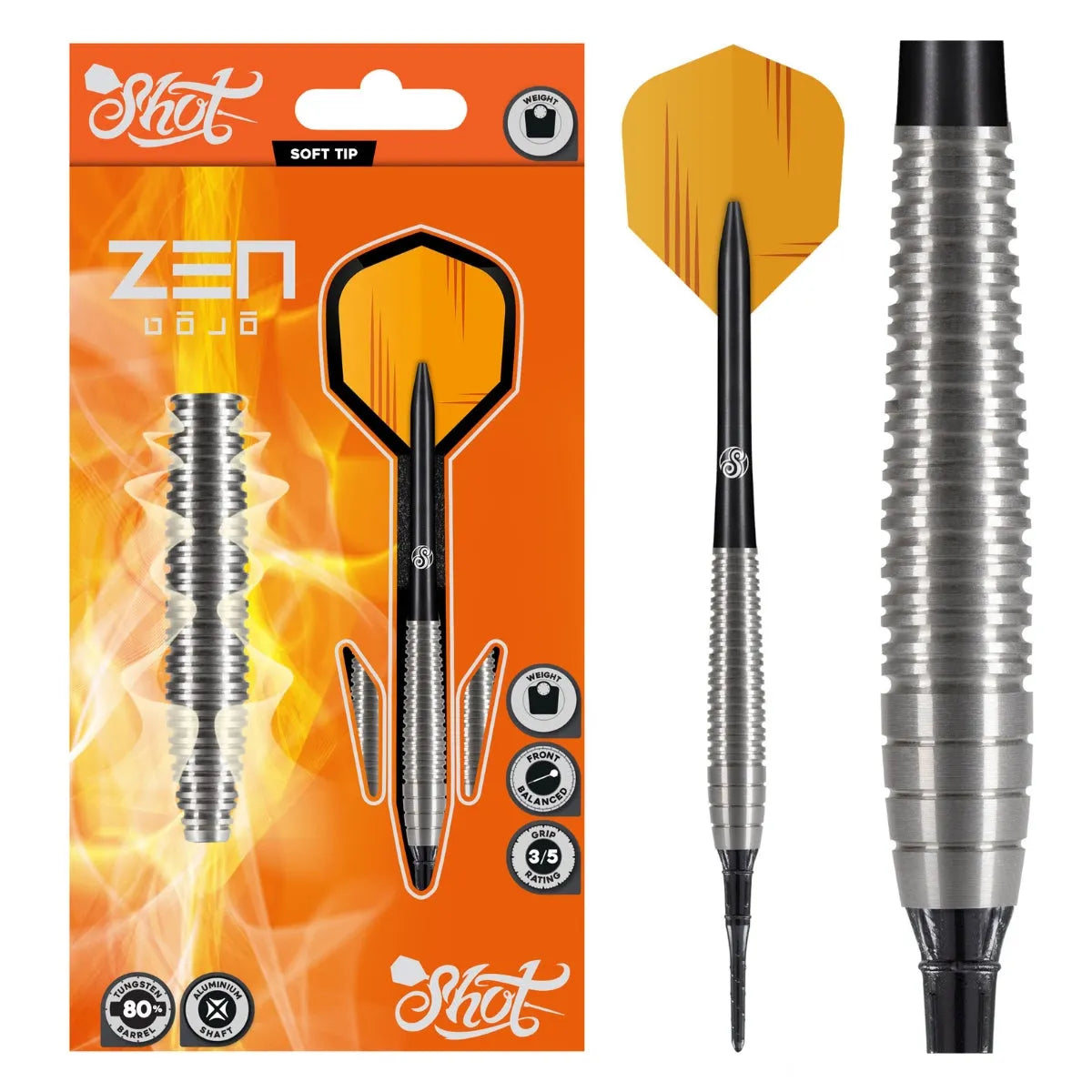 Shot Zen Series Dojo Steel Tip Darts Set