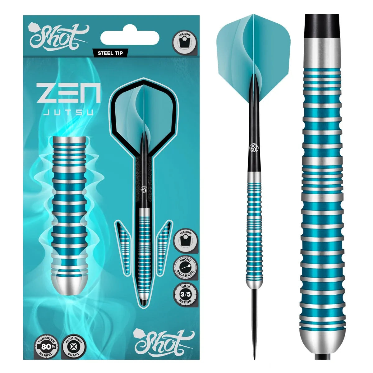 Shot Zen Series Jutsu 2.0 Steel Tip Darts Set