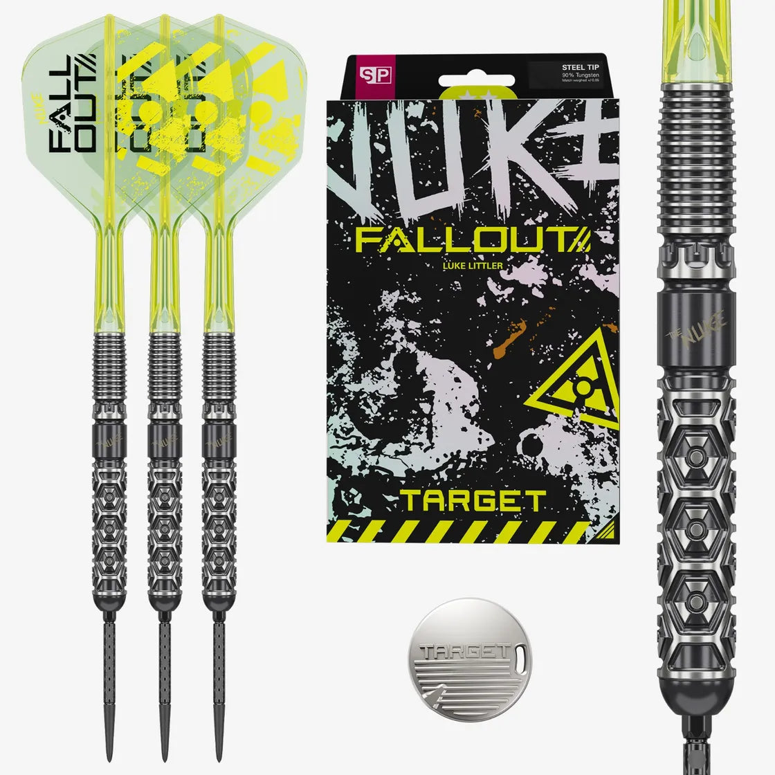 Luke Littler "Fallout" 90% 22g SP Steel Tip Darts