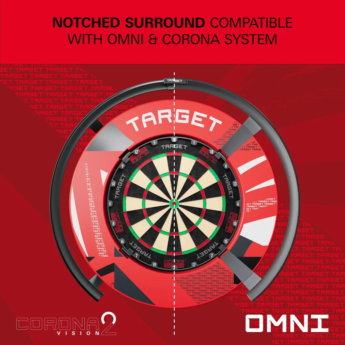 Target Red Patterned Notched Surround