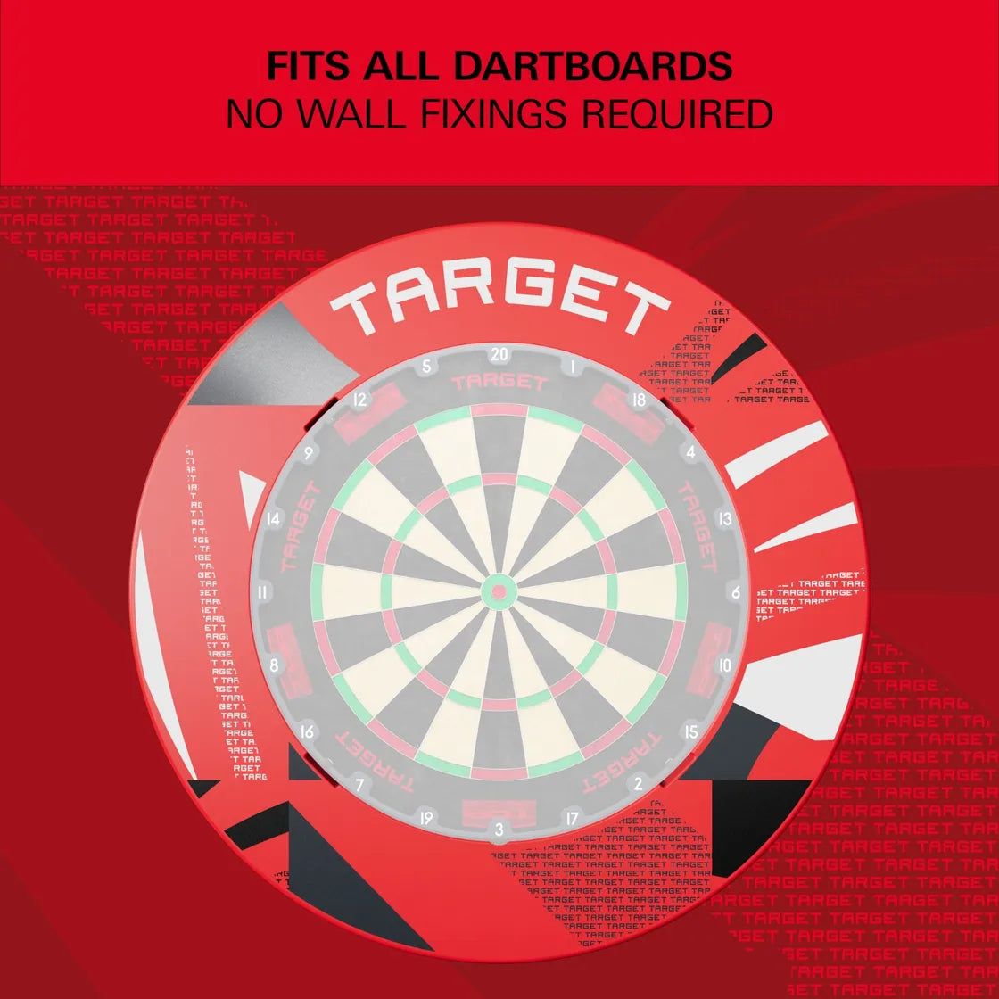 Target Red Patterned Notched Surround