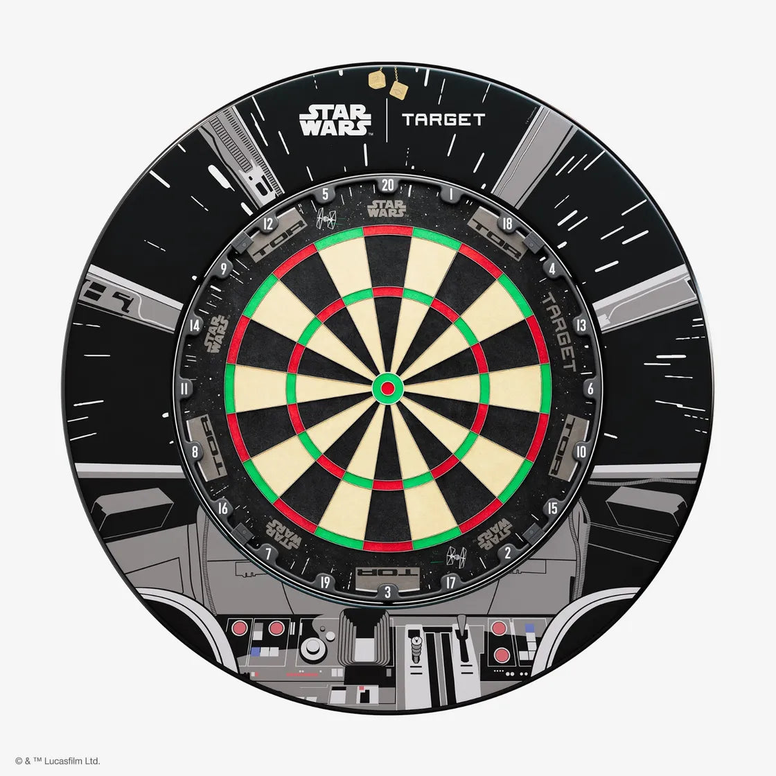 Star Wars Millennium Falcon Dartboard and Surround Bundle