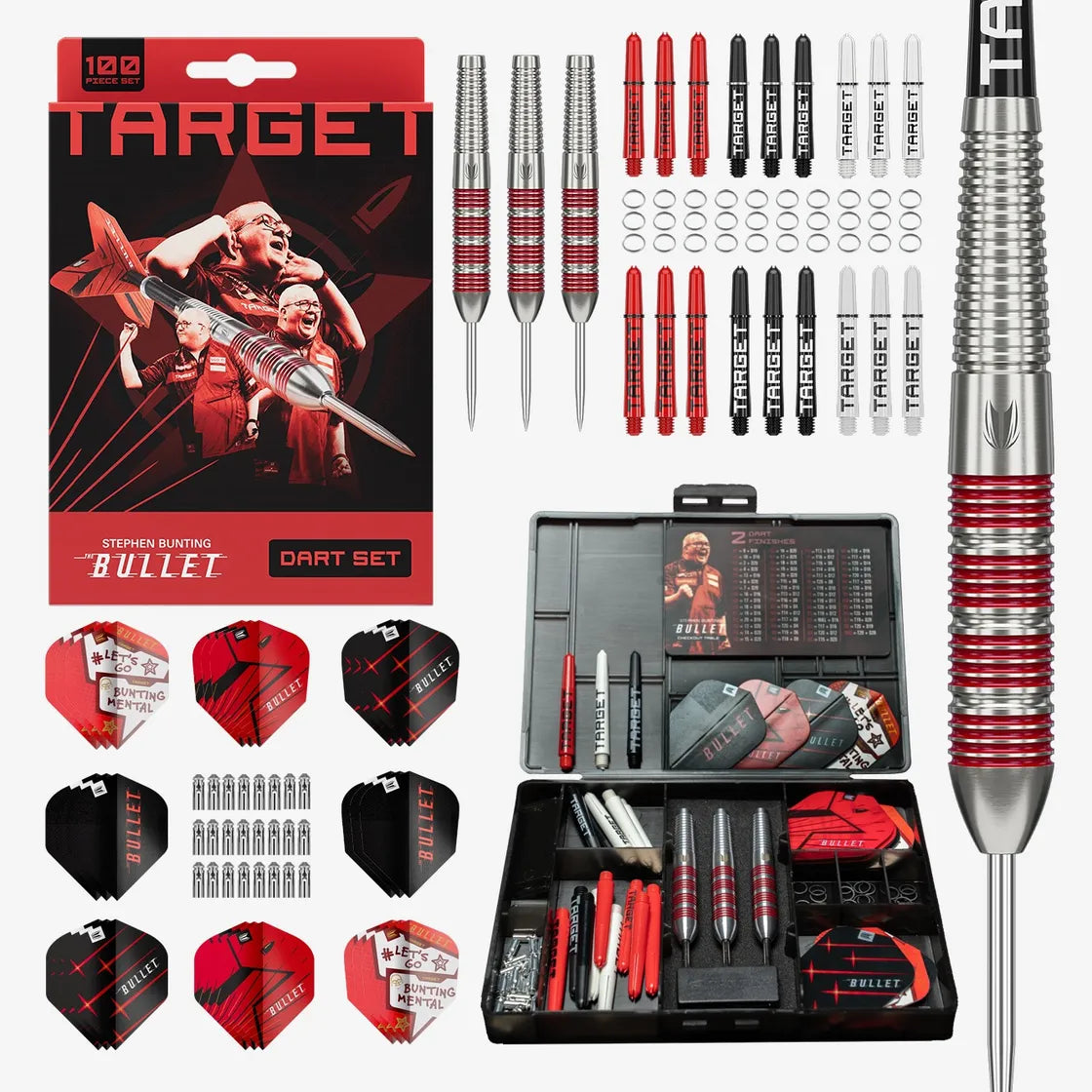 Stephen Bunting 100 Piece Brass Darts Set