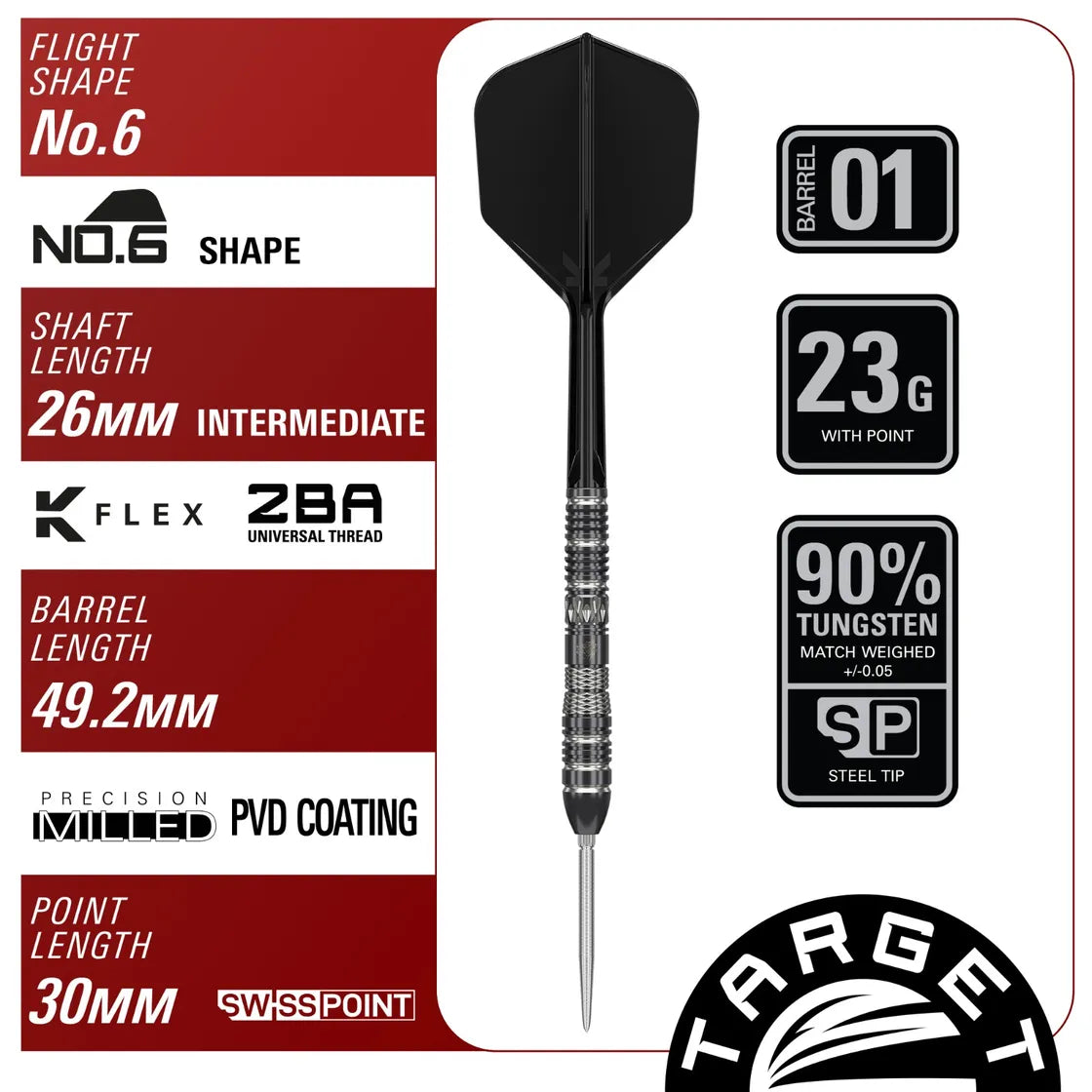 Target Japan Black Marque Dragon Darts Set